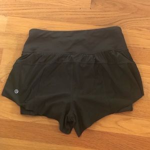 Lululemon Olive Green Sports Shorts
